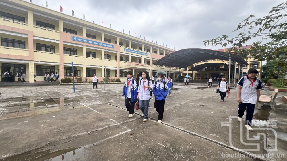 Các phòng học của Trường THCS Tân Thịnh (TP. Thái Nguyên) được đầu tư xây dựng kiên cố, đảm bảo điều kiện học tập của học sinh.