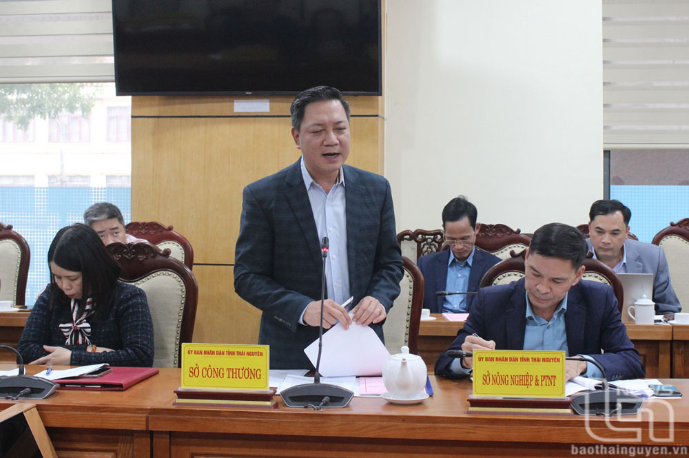 Lãnh đạo Sở Công Thương phát biểu tại Hội nghị.