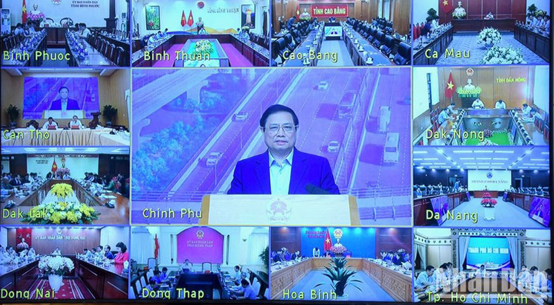 Hội nghị được tổ chức dưới hình thức trực tiếp tại Văn phòng Chính phủ và trực tuyến đến 46 tỉnh, thành phố trong cả nước.