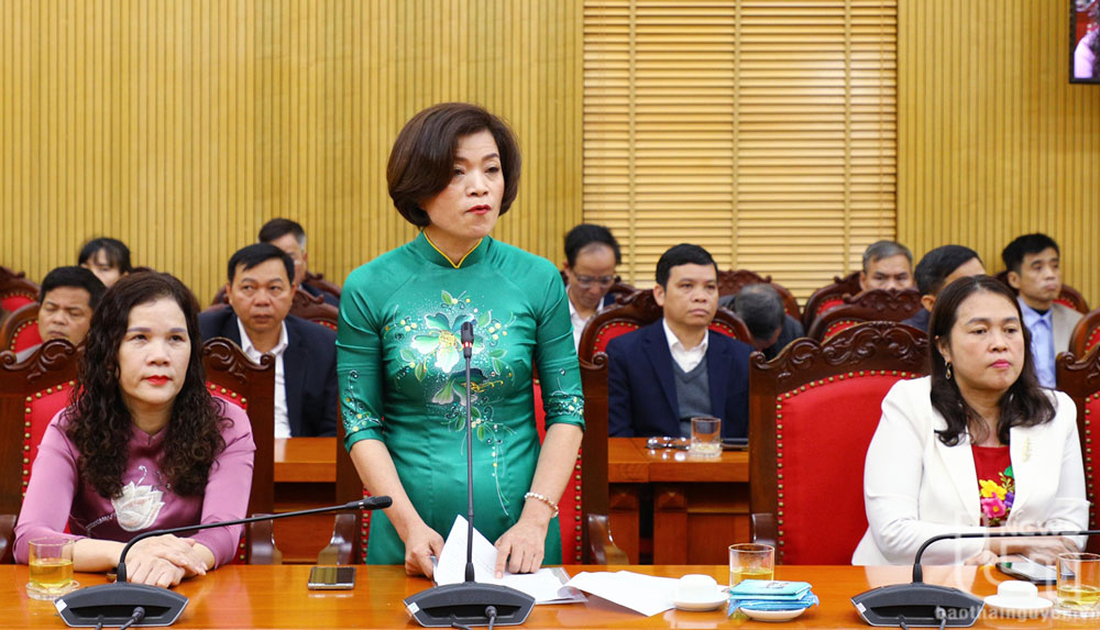 Đại biểu phát biểu tại Hội nghị.

