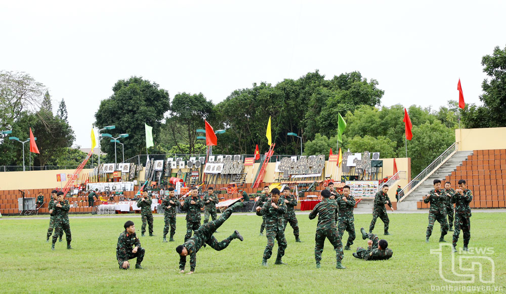 Đồng diễn võ thuật tại buổi Lễ.