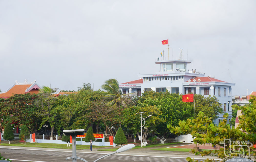 Mặc gió bão, các loại cây trên đảo Trường Sa vẫn vươn lên xanh mướt nhờ công sức của những người lính đảo.