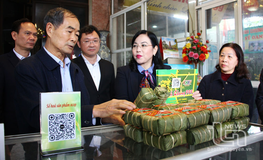 Đồng chí Bí thư Tỉnh ủy thăm, chúc Tết tại Làng nghề bánh chưng Bờ Đậu