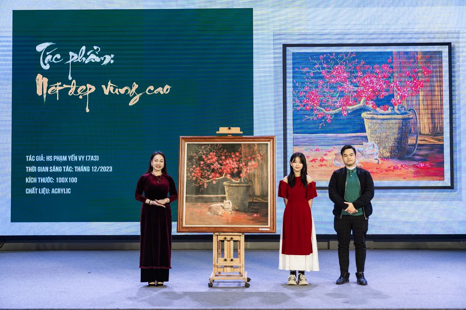 Tác phẩm Nét đẹp vùng cao được đấu giá thành công với mức giá 7 triệu đồng