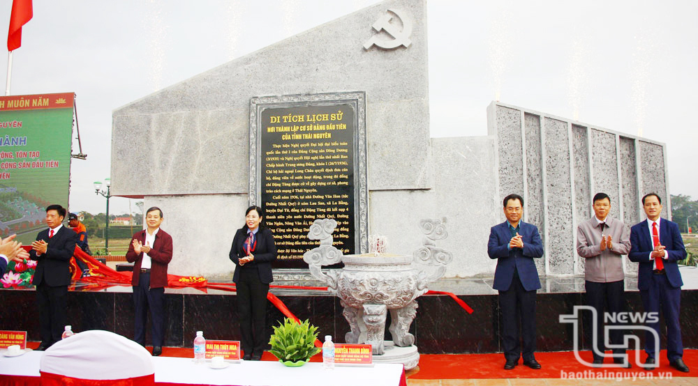 Khánh thành công trình tôn tạo Di tích nơi thành lập cơ sở Đảng đầu tiên của tỉnh