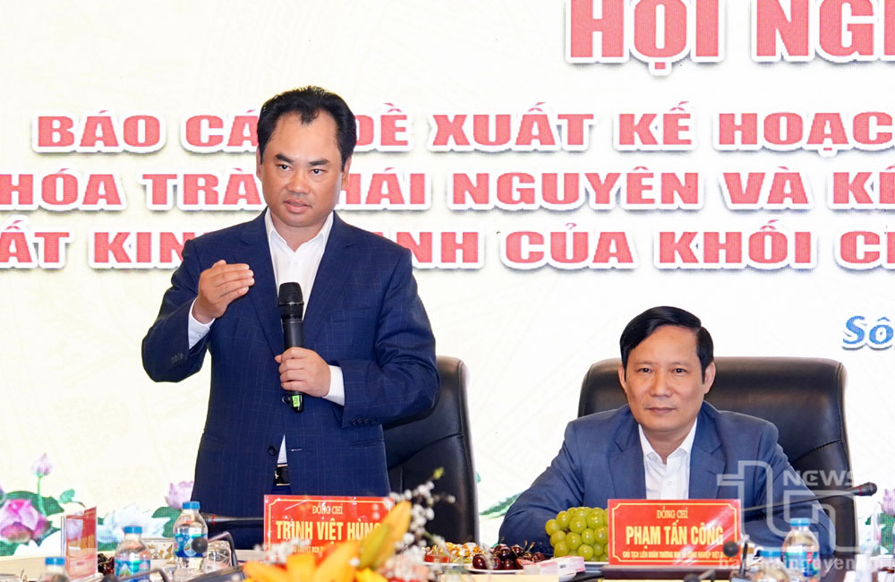 Đồng chí Bí thư Tỉnh ủy Trịnh Việt Hùng phát biểu tại Chương trình.