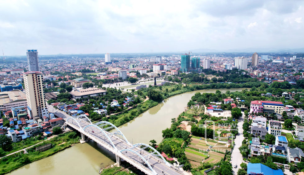Diện mạo đô thị trên địa bàn TP. Thái Nguyên ngày càng khang trang, hiện đại.