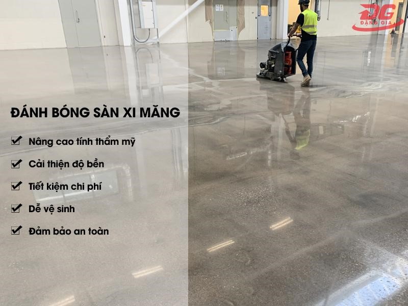 Cách đánh bóng sàn xi măng sáng bóng, bền đẹp