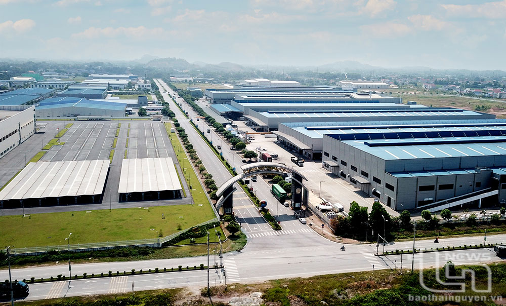 Một góc Khu công nghiệp Điềm Thụy. Ảnh: M.H