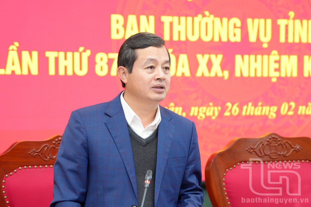 Ban Thường vụ Tỉnh ủy Thái Nguyên cho ý kiến vào một số nội dung