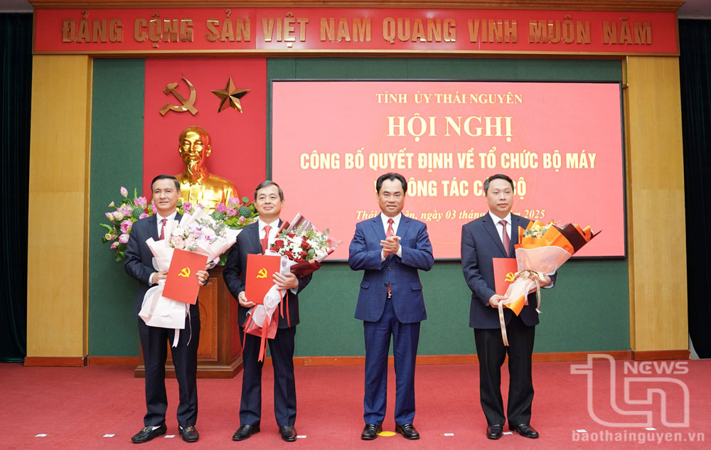 Thái Nguyên: Công bố quyết định hợp nhất Ban Tuyên giáo và Dân vận Tỉnh ủy, thành lập 2 đảng bộ trực thuộc