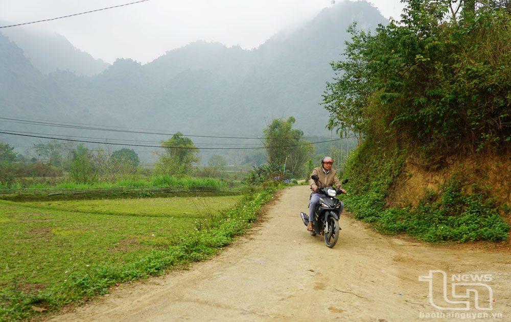 Các đảng viên Chi bộ Tân Thành đã hiến gần 2.000m2 đất để bê tông hóa đường giao thông nông thôn.