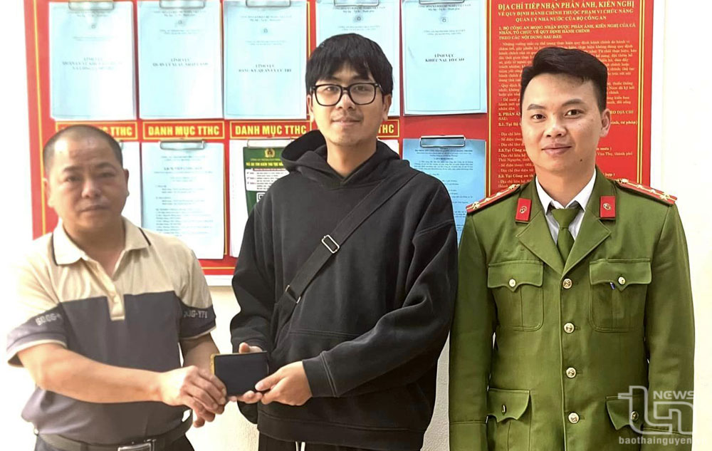 TP. Thái Nguyên: Trả lại đồ cho người bị rơi 