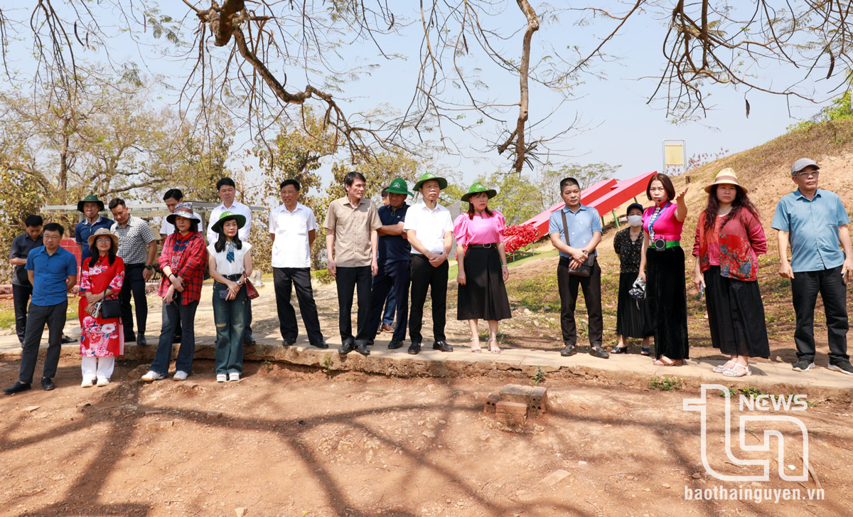 Đoàn đại biểu của Báo Thái Nguyên, Báo Hà Tĩnh thăm di tích đồi A1 Điện Biên Phủ