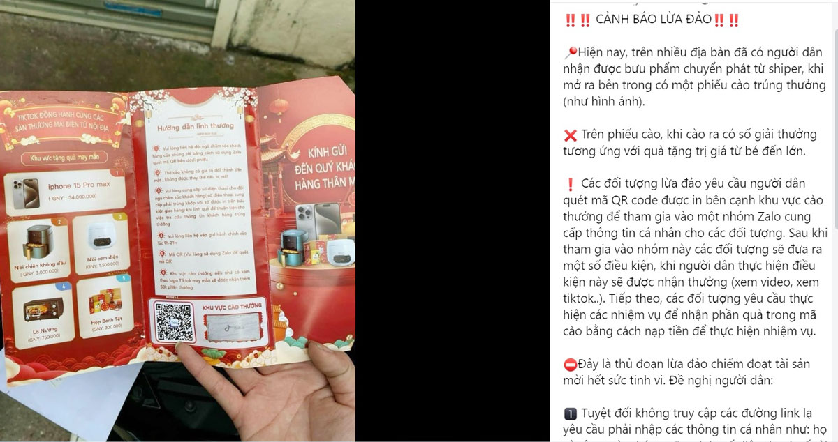 Người dân nên cảnh giác việc quét mã QR để nhận thưởng