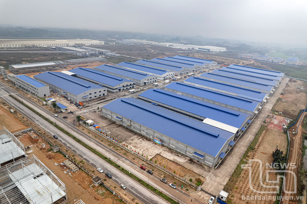 Khu công nghiệp Sông Công II nhìn từ trên cao.