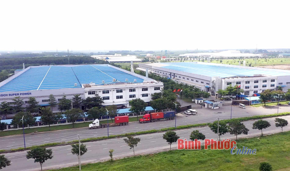 Một góc Khu công nghiệp Becamex - Bình Phước, thị xã Chơn Thành - Ảnh: Tiến Dũng