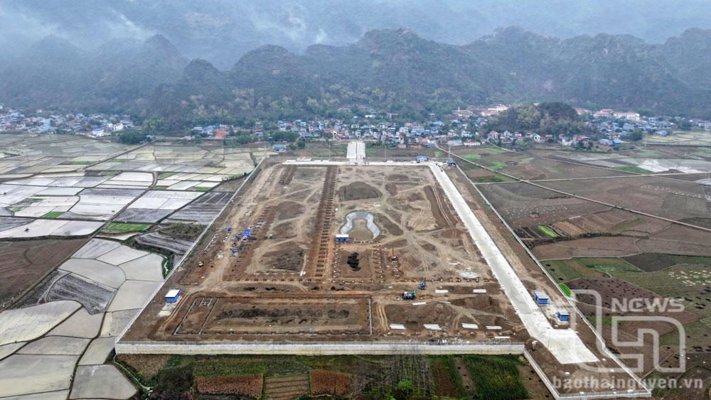 Cụm công nghiệp Tân Dương (Định Hóa) đã hoàn thành giải phóng mặt bằng. Ảnh: Mạnh Hùng
