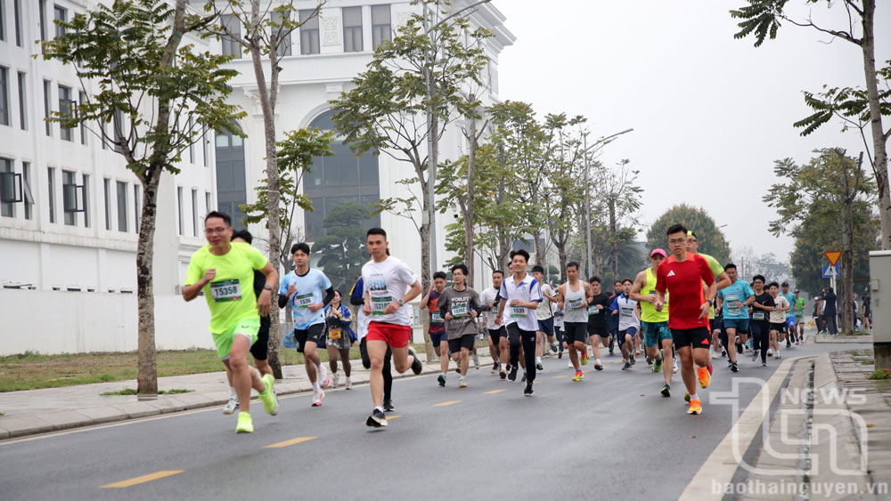 Các vận động viên nam tham gia giải chạy ở nội dung 5.000m.