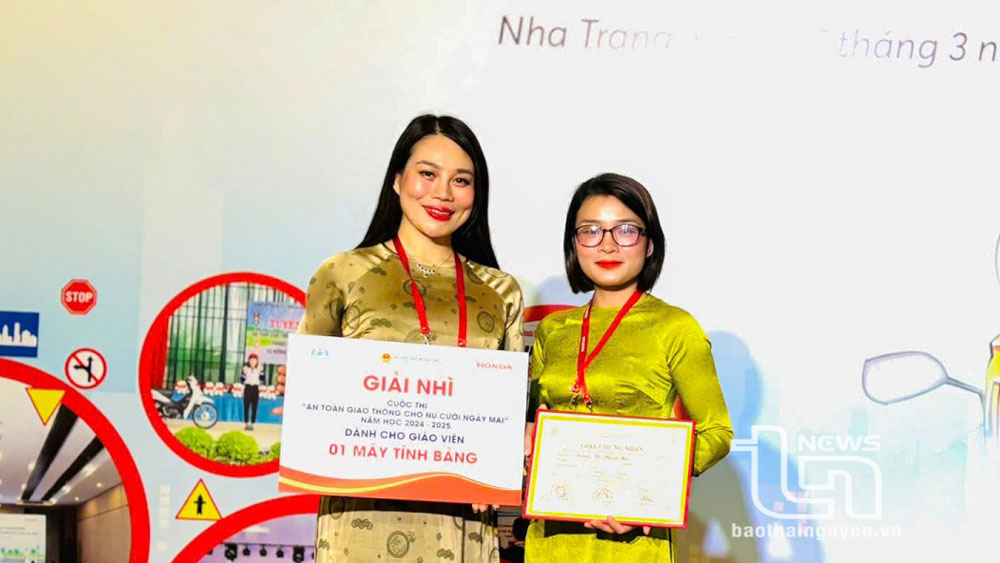 Thái Nguyên: Một giáo viên được trao giải tại cuộc thi về an toàn giao thông toàn quốc