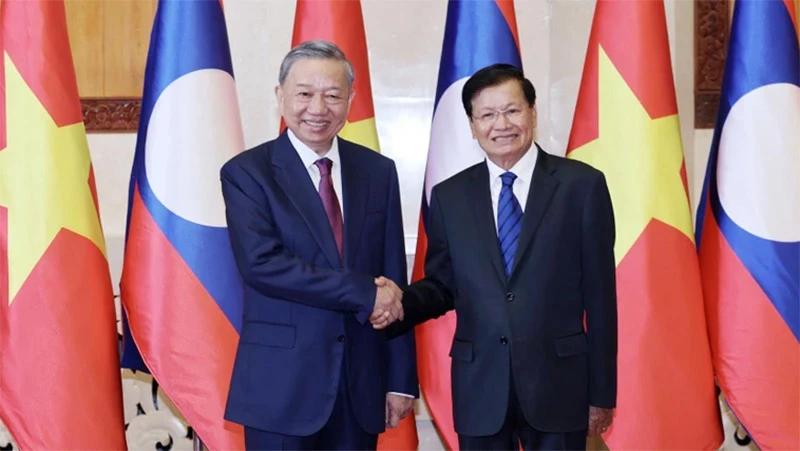 Điện mừng kỷ niệm 70 năm Ngày thành lập Đảng Nhân dân Cách mạng Lào