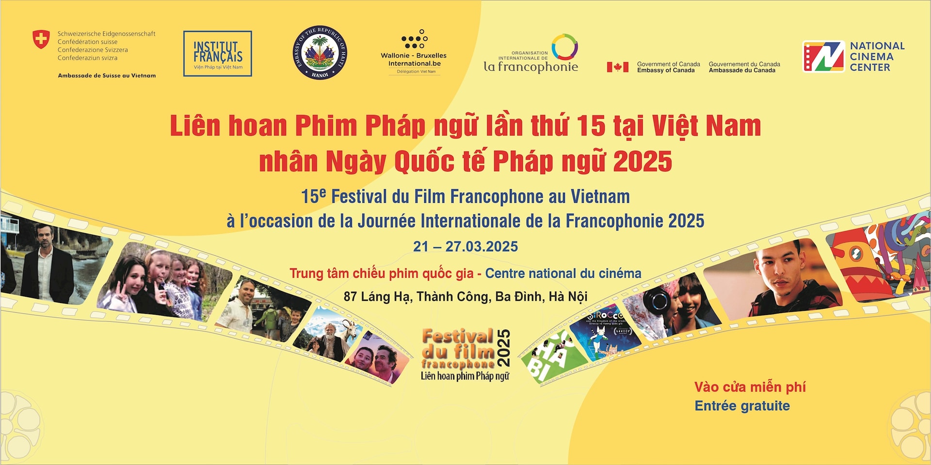 8 bộ phim chiếu trong Liên hoan phim Pháp ngữ lần thứ 15