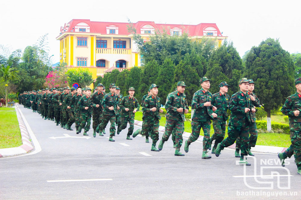 Cán bộ, chiến sĩ Lữ đoàn tham gia “Ngày chạy thể thao” do Hội đồng thể thao quân sự thế giới phát động.