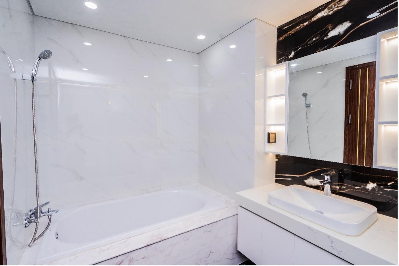  
Phòng tắm trong thiết kế căn hộ 100m2 3 phòng ngủ