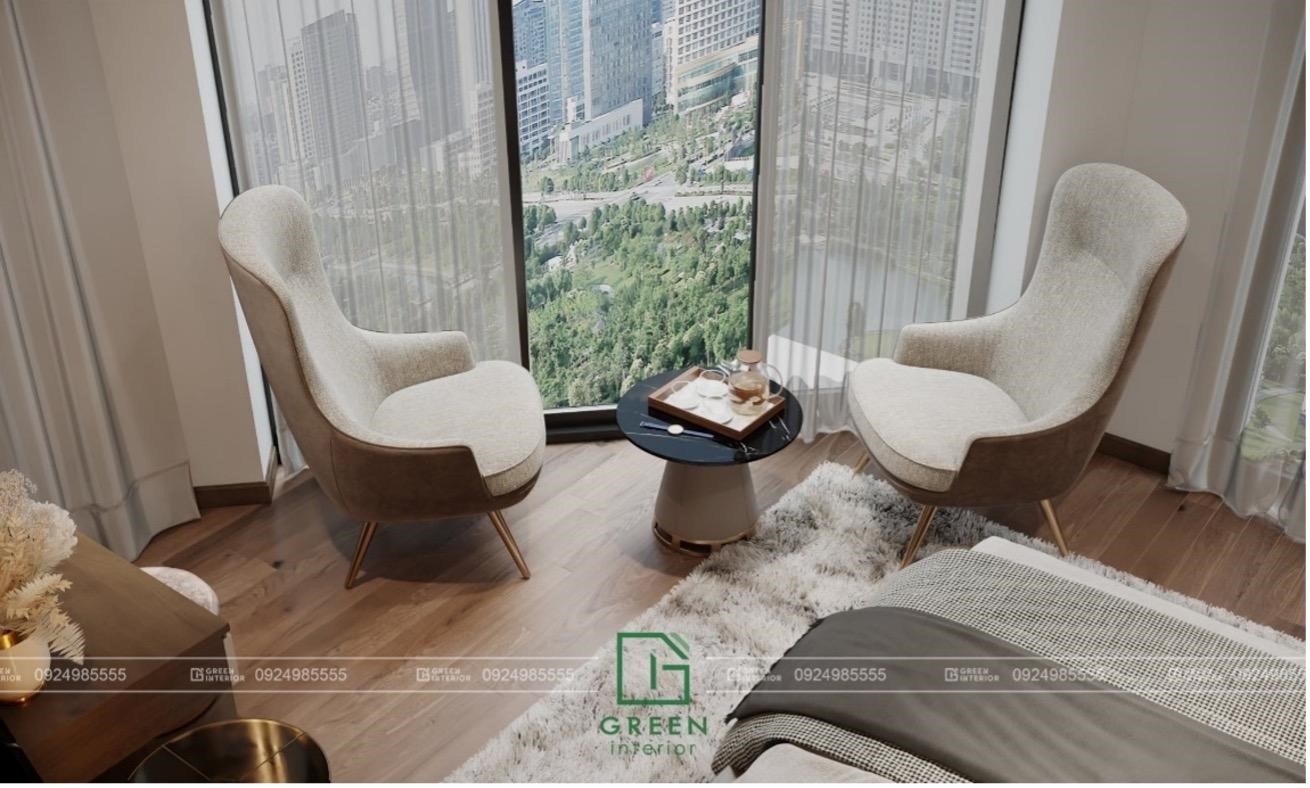  
Màu sắc của thiết kế căn hộ 100m2 3 phòng ngủ