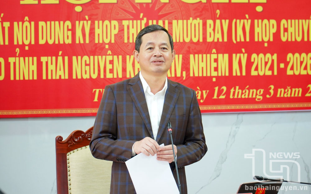 Thống nhất nội dung Kỳ họp thứ 27 HĐND tỉnh Thái Nguyên