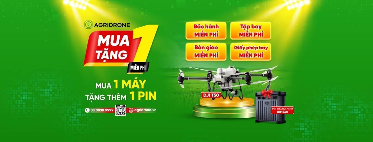 
Chương trình mua 1 máy tặng thêm 1 pin tại AgriDrone