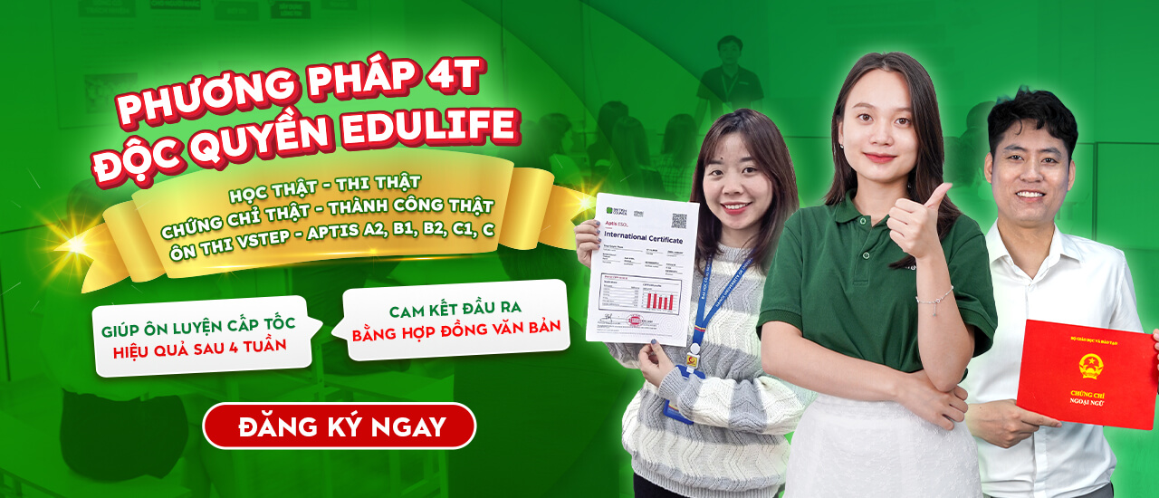 Hành trang chinh phục chứng chỉ tiếng Anh với Edulife