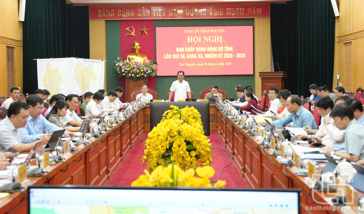 Hội nghị Ban Chấp hành Đảng bộ tỉnh lần thứ 50, nhiệm kỳ 2020-2025, đã thống nhất cao với dự thảo Phương án sắp xếp đơn vị hành chính tỉnh Thái Nguyên.