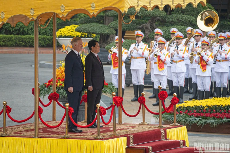 Chủ tịch nước Lương Cường chủ trì lễ đón cấp Nhà nước Nhà vua Vương quốc Bỉ 