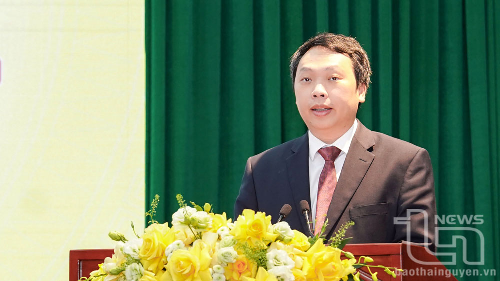 Phát biểu tại Hội nghị, đồng chí Chủ tịch UBND tỉnh Nguyễn Huy Dũng