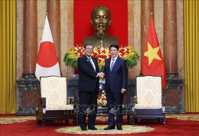 Chủ tịch nước Lương Cường tiếp Thủ tướng Nhật Bản Ishiba Shigeru