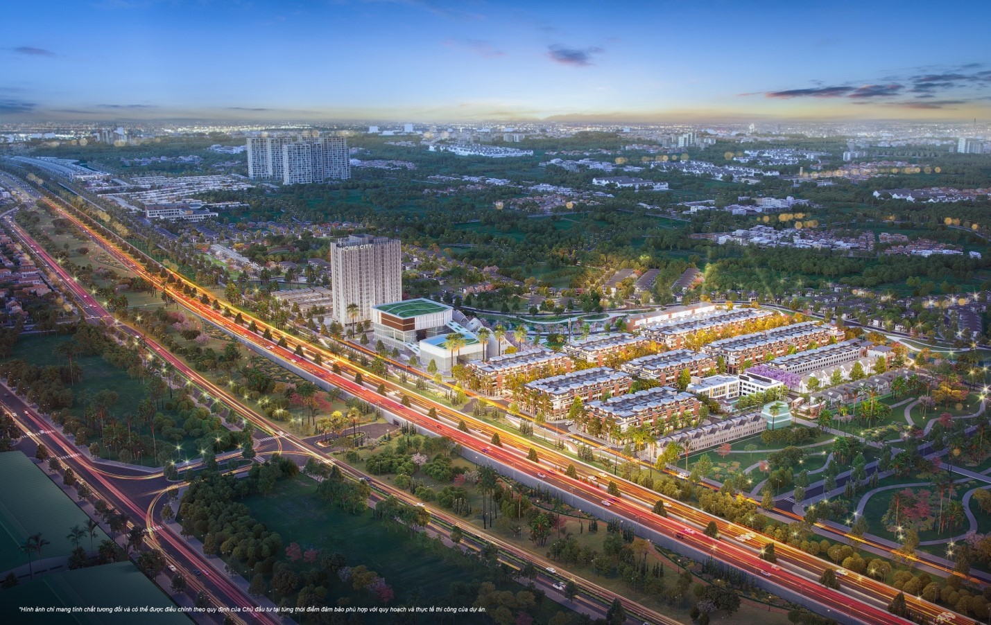  
Homie City sở hữu vị trí giao thoa giữa trung tâm đô thị và trung tâm công nghiệp.