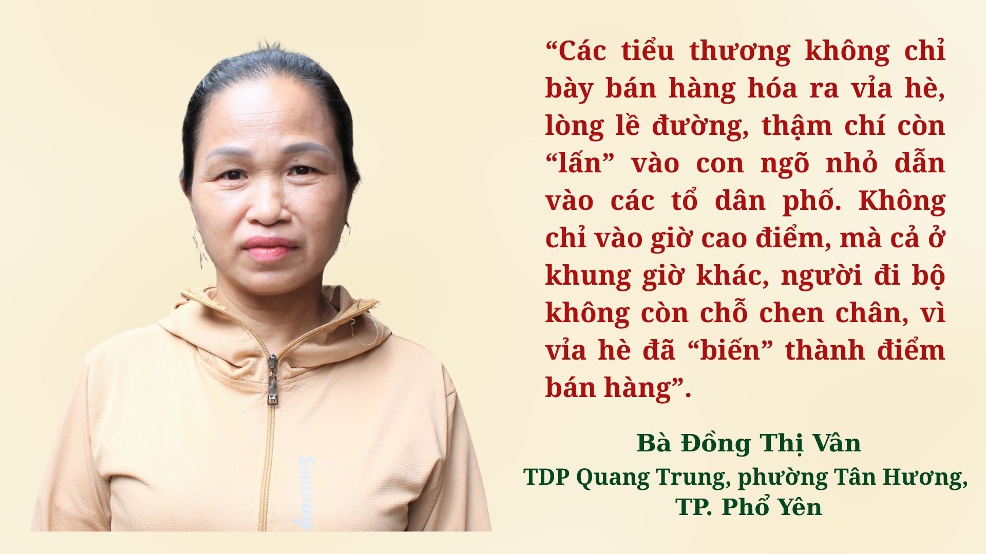 Đồ họa bà Đồng Thị Vân, ở tổ dân phố Quang Trung, phường Tân Hương, TP. Phổ Yên.
