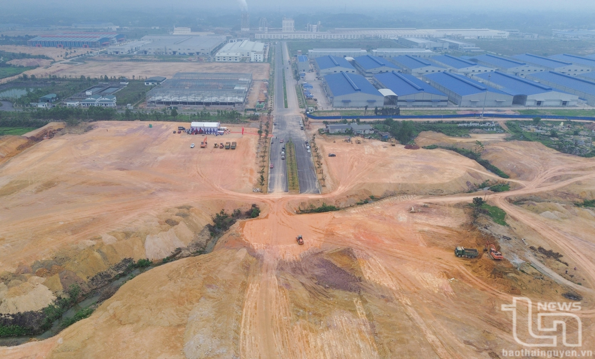 Khu vực triển khai gói thầu số 2- Dự án đầu tư xây dựng và kinh doanh kết cấu hạ tầng Khu công nghiệp Sông Công II - giai đoạn 2.
