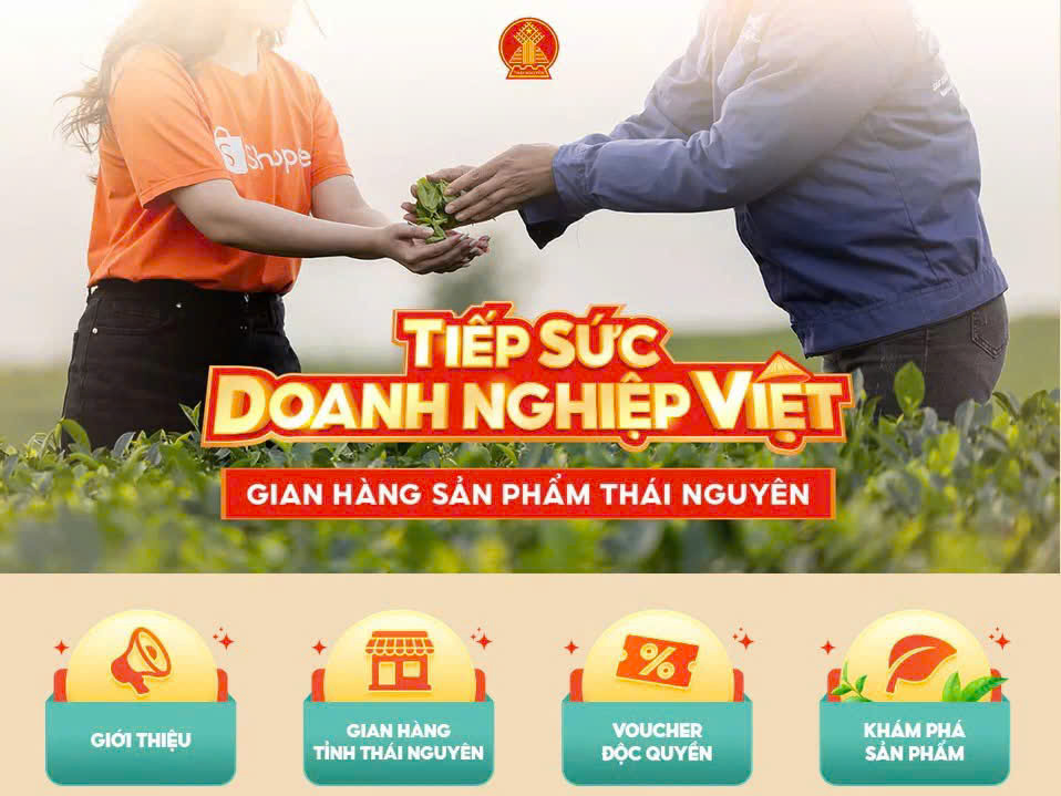 Gian hàng nông sản chung của Thái Nguyên trên Shopee.
