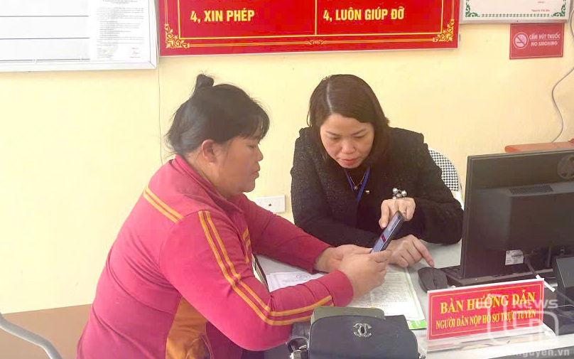 Phú Bình: Tỷ lệ số hóa hồ sơ, kết quả giải quyết thủ tục hành chính đạt 92%