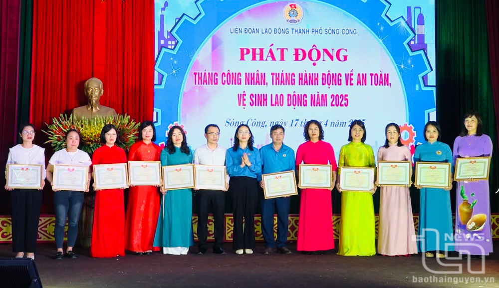 TP. Sông Công: Nhiều đoàn viên công đoàn được tôn vinh