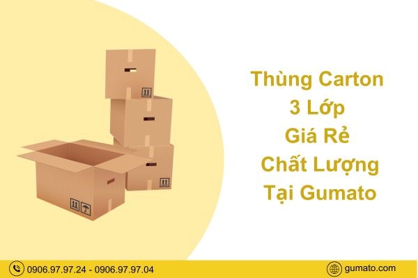 Thùng carton 3 lớp giá rẻ, chất lượng tại Gumato