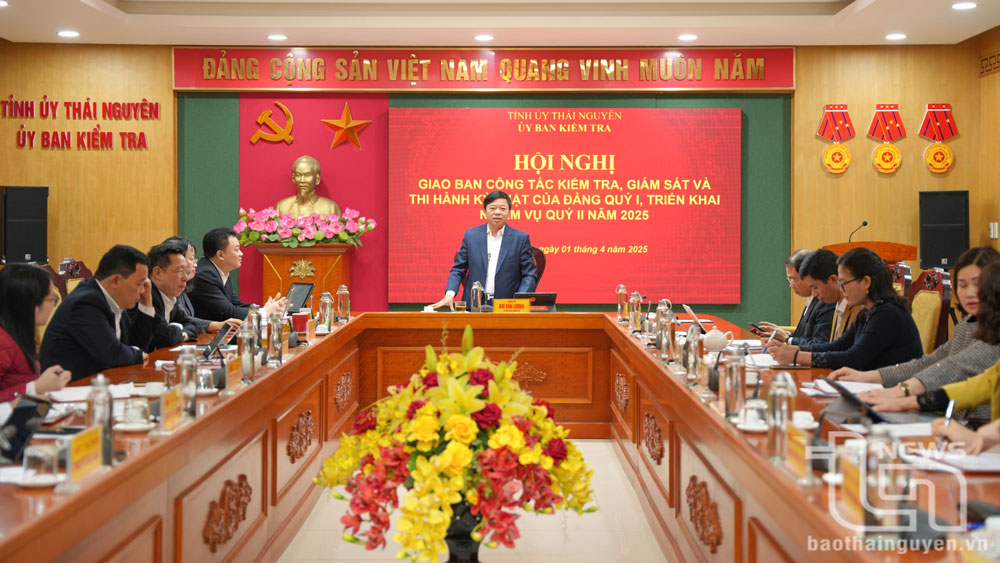 Đồng chí Bùi Văn Lương, Ủy viên Ban Thường vụ, Chủ nhiệm Ủy ban Kiểm tra Tỉnh ủy, phát biểu kết luận Hội nghị.