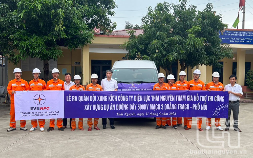 PC Thái Nguyên: Hỗ trợ thi công Dự án đường dây 500kV mạch 3 Quảng Trạch - Phố Nối