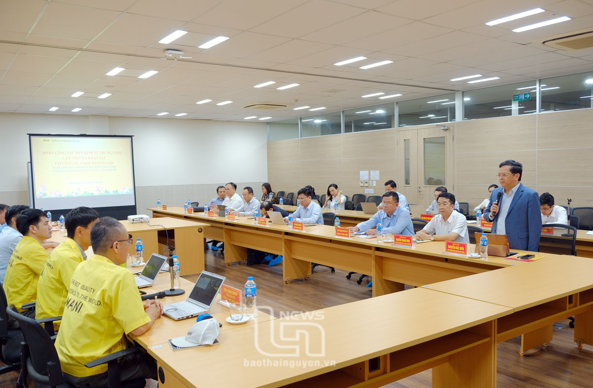 Ban Kinh tế Trung ương khảo sát việc thực hiện các nghị quyết tại Thái Nguyên