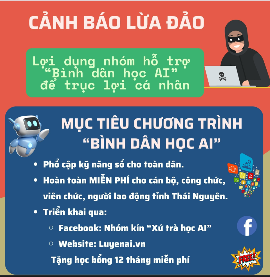 Bản tin ANTT tuần 2, tháng 5/2025: Cảnh báo tình trạng lợi dụng nhóm hỗ trợ “Bình dân học AI” để lừa đảo
