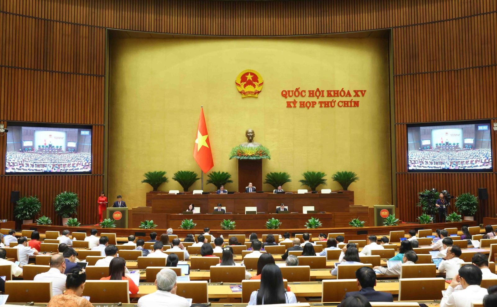 Quang cảnh phiên họp Quốc hội chiều 5/5. Ảnh: Phạm Kiên/TTXVN