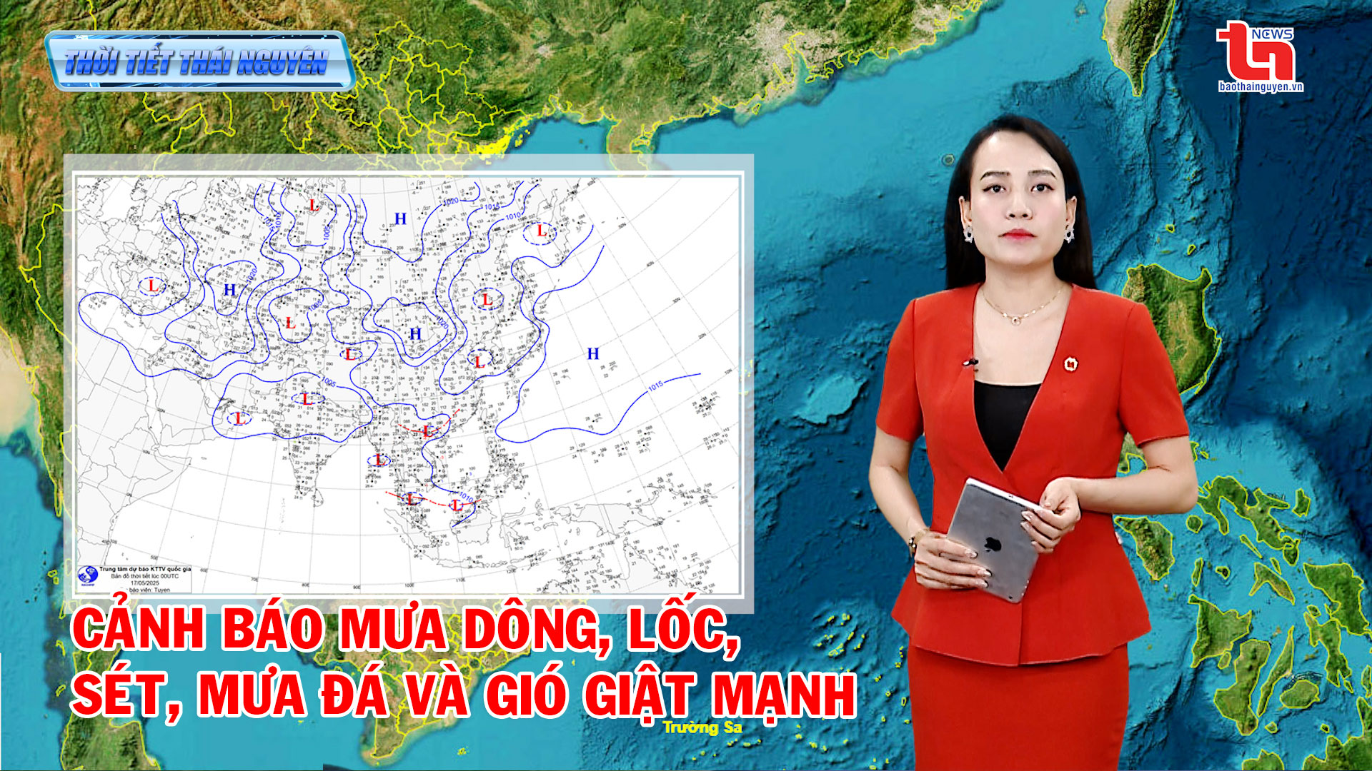 Dự báo thời tiết Thái Nguyên đêm 17/5 và ngày 18/5