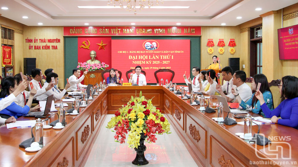 Đại hội Chi bộ 1 thuộc Đảng bộ Ban Tuyên giáo và Dân vận Tỉnh ủy.